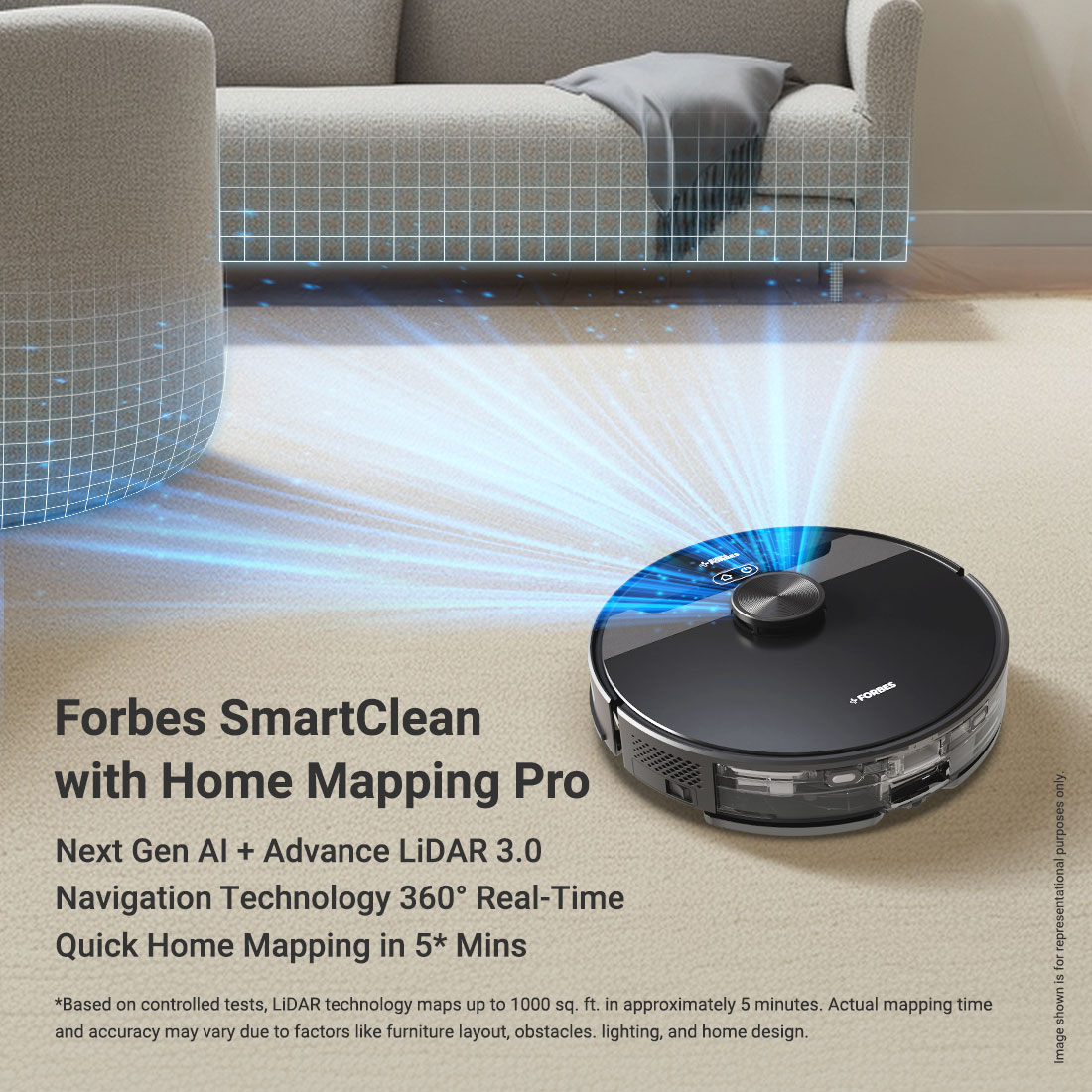 Smartclean With Home Mapping Robotic Vac NUO - Image 5