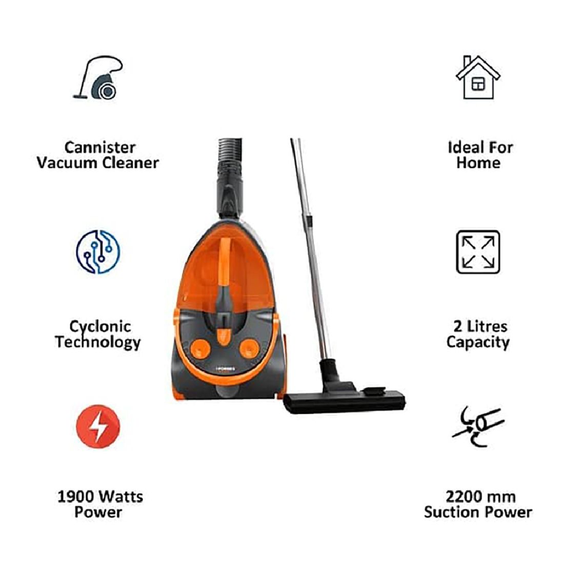 Maxxvac with Cyclonic Technology Canister Vacuum Cleaner - Image 5